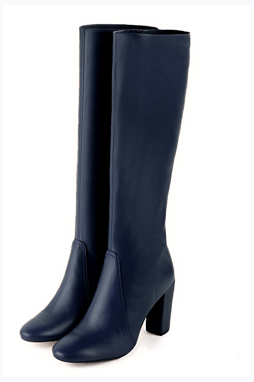 Bottes cuir bleu marine best sale